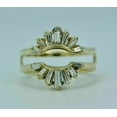 thumbnail image 1 of TAAPSEE JEWELS Cubic Zirconia Baguette Cut Enhancer Guard Wedding Band Ring Women 14k Yellow Gold Plated, 1 of 6