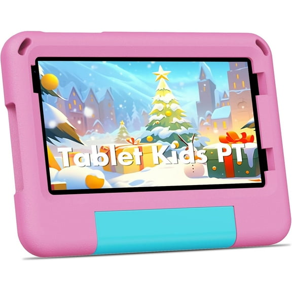 TAB7 PRO Kids Tablets 7 inch, 64 GB, 3 GB RAM Upgraded, Toddler Tablet Android 14 with WiFi, Dual Camera, Education, Games, Kids Software Pre-Installed, Parental Control (Pink)