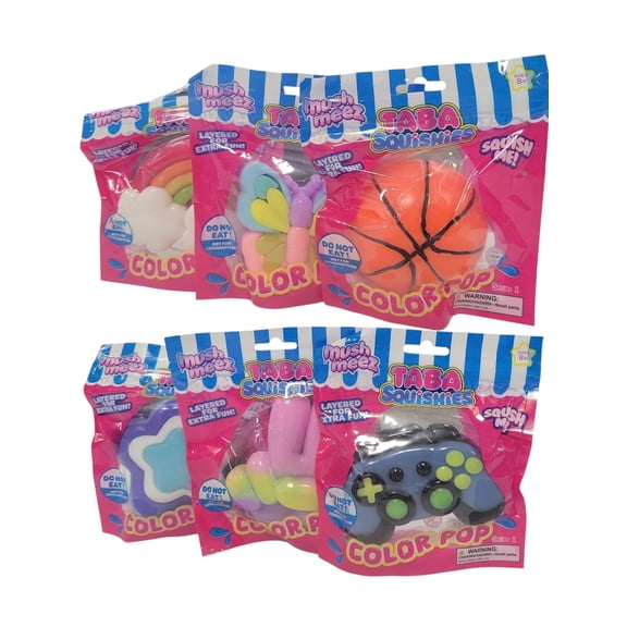 TABA Squishies Mushmeez Color Pop Series 1 Set of 6