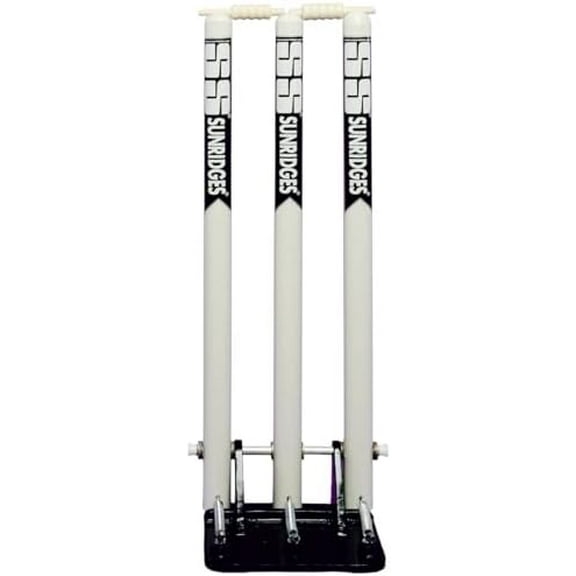 TABAKH SS Cricket Spring Return Stumps Wickets with Bails, Metal Base Multi Surface$$Sport & Recreation Other