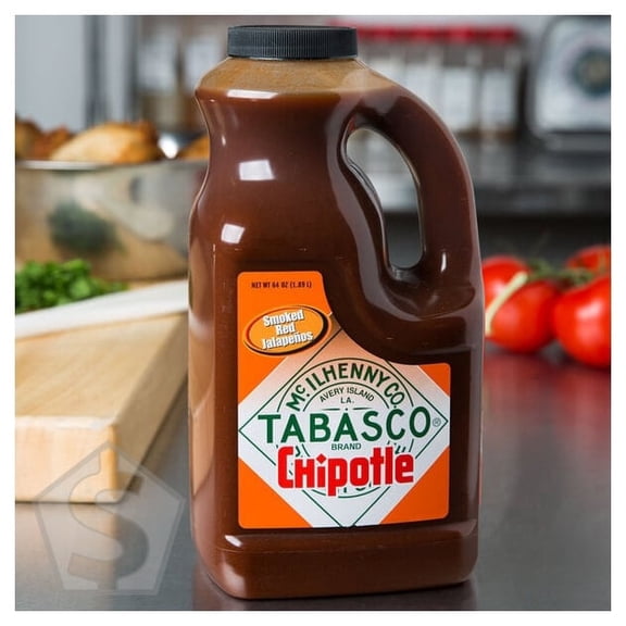 TABASCO 64 fl. oz. Chipotle Pepper Hot Sauce - 2/Case