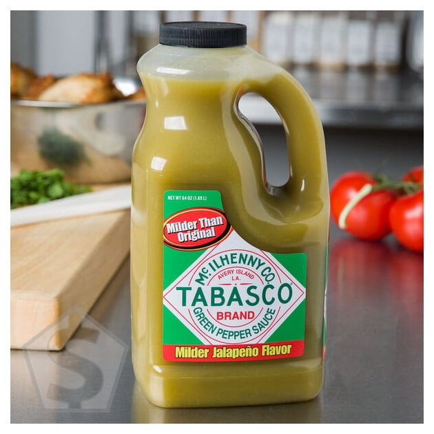TABASCO 64 fl. oz. Green Pepper Hot Sauce - 2/Case
