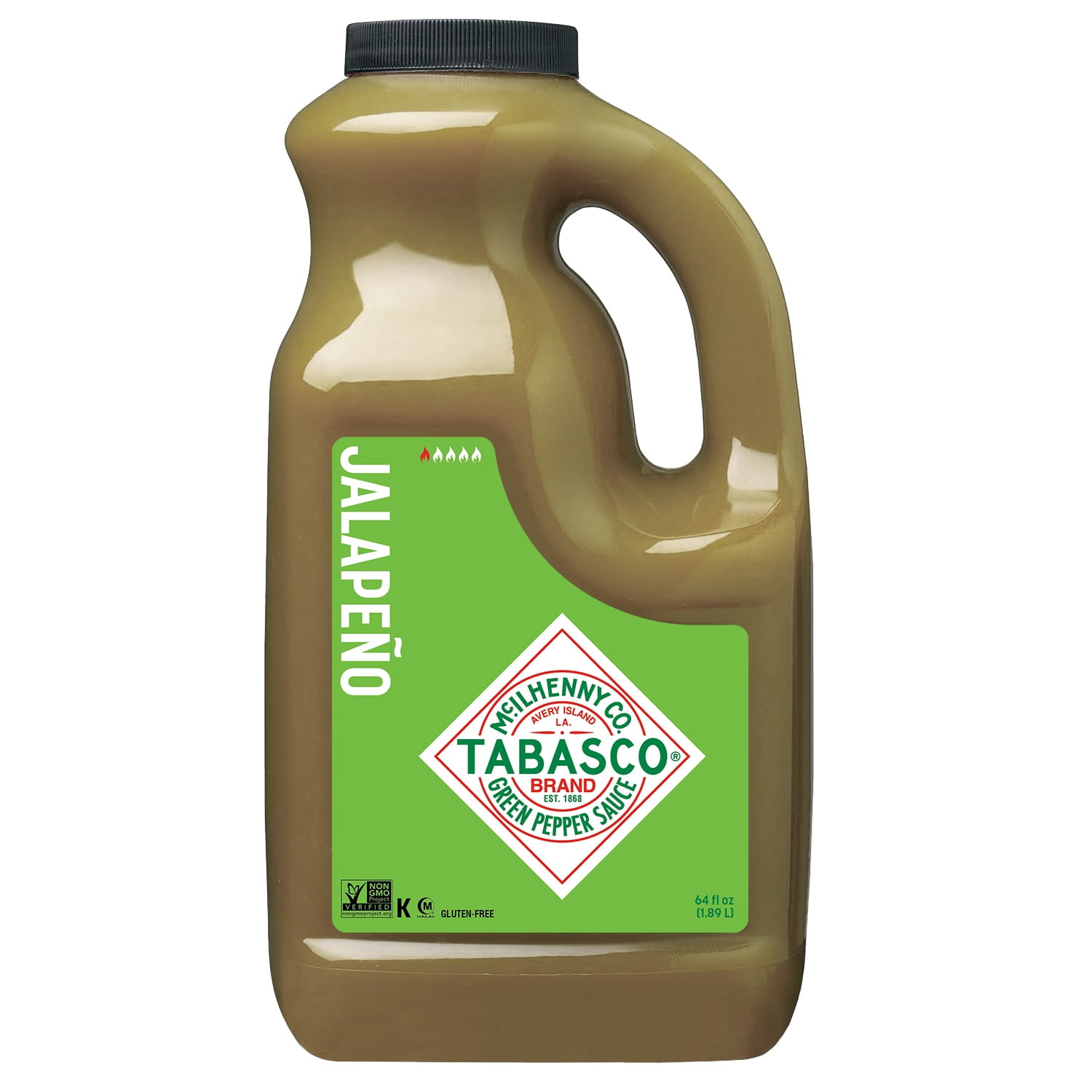 Tabasco Green Pepper Sauce, 64 fl. oz Regular Half Gallon Jug