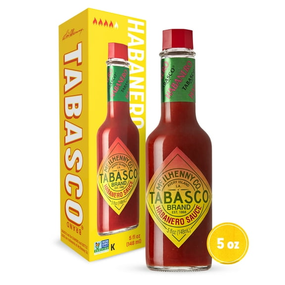 Tabasco Habanero Sauce, 5 oz Regular Glass Bottle, Gluten Free