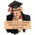thumbnail image 1 of TABE 11 &amp; 12 Math Practice Tests: 250 TABE 11 &amp; 12 Math Questions with Step-by-Step Solutions, (Paperback), 1 of 1