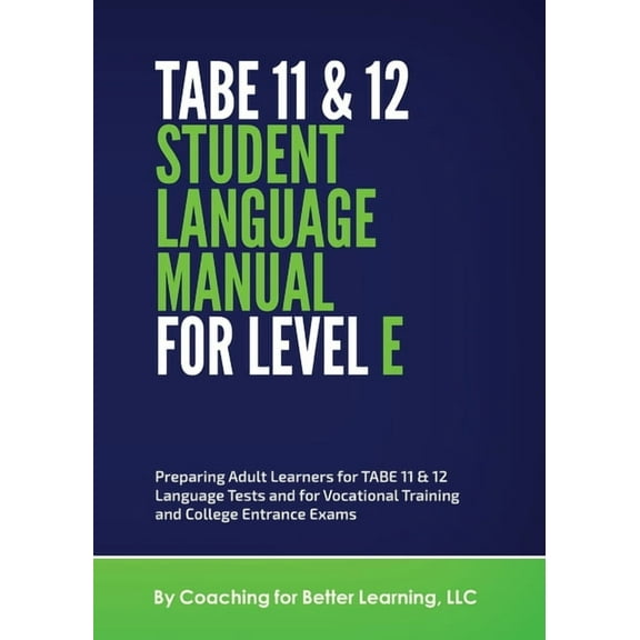 TABE 11 and 12 Student Language Manual for Level E, (Paperback)