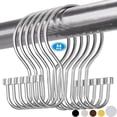thumbnail image 1 of TABGIME Balanced Glide Plated Bronze Rustproof Metal Shower Curtain Rings Double Hooks, 24 Count-Decorative Cylinders, 1 of 5