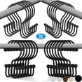 thumbnail image 1 of TABGIME 24pk Mixed Shower Curtain Hooks Rings, Rust-Resistant Metal Balanced Double Glide Shower Hook for Bathroom Shower Rod Curtain, Brushed Matte Black Finish, 1 of 7