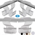 thumbnail image 1 of TABGIME 24pk Mixed Shower Curtain Hooks Rings, Rust-Resistant Metal Balanced Double Glide Shower Hook for Bathroom Shower Rod Curtain, Plated Chrome Finish, 1 of 7