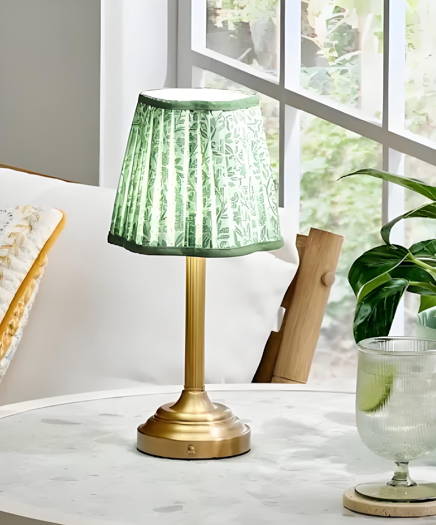 Better Homes & Gardens 13"  Rechargeable Portable Lamp with Floral Shade