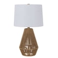 thumbnail image 1 of Mainstays 22 in Brown Rope Table Lamp with White Shade, 1 of 5