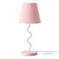 thumbnail image 1 of Mainstays Kids 17.25-Inch Curvy Table Lamp with Pink Fabric Shade, 1 of 6