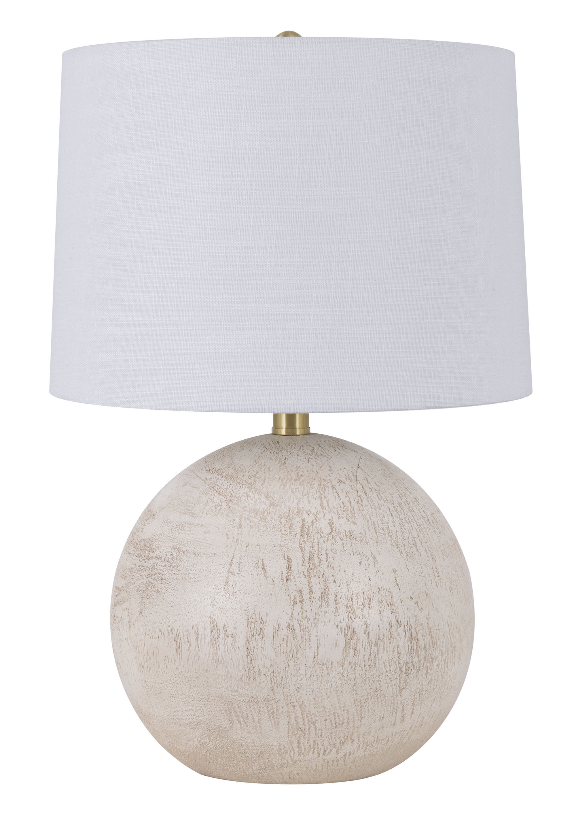 Mainstays 20” inch White Ball Table Lamp with White Shade