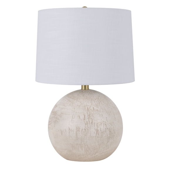 Mainstays 20 inch White Ball Table Lamp with White Shade