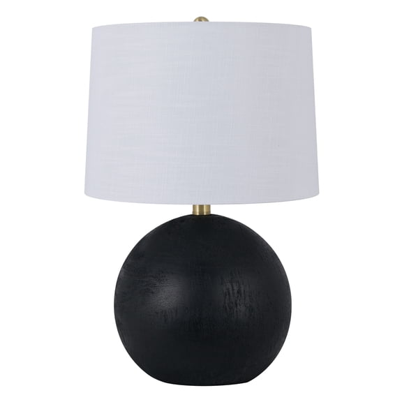 Mainstays 20 inch Black Ball Table Lamp with White Shade
