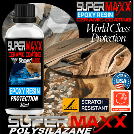 TABLE TOP EPOXY RESIN CLEAR CERAMIC COATING SCRATCH & STAIN RESISTANCE - 1oz/30ml