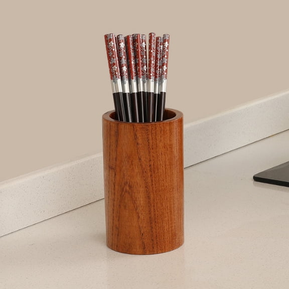 TABLETREANDS 1 Pcs Brown Wood Utensil Holder Spoon Holder Kitchen Gadgets for Home Use Office Workers