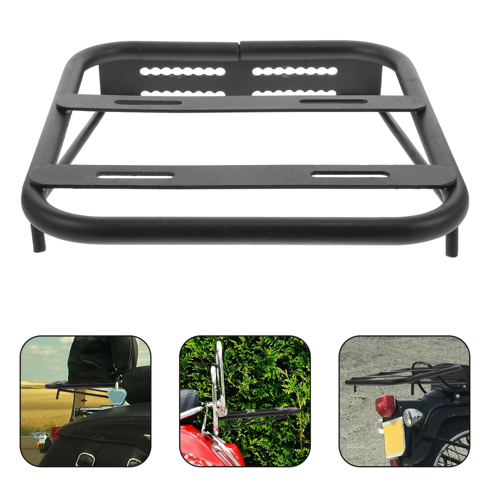 TABLETREANDS 1 Set Iron Motorcycle Rear Luggage Rack for Secure Items 29.00X23.00X7.00CM