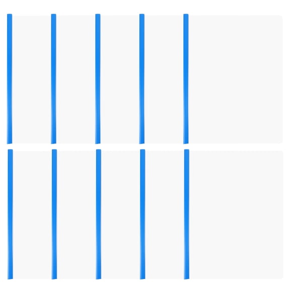 TABLETREANDS 10Pcs Blue Plastic Document Holder for Files and Test Papers with Non Slip Draw Rods and File Storage