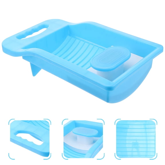 TABLETREANDS 1Pack Blue Washboard 12.8x6.9in for Laundry and Clothes Cleaning