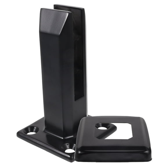 CATIEBYE Black Stainless Steel Glass Railing Bracket for Stair Fixing Easy Install