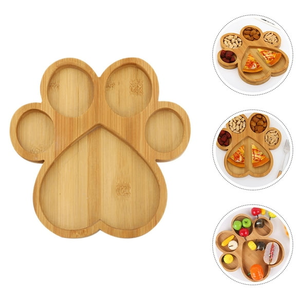 TABLETREANDS 1Set Bamboo Food Tray Cute Khaki 9.8X9.8X0.8in For Bed And Tea Time