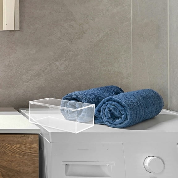 TABLETREANDS 1Set Dryer Sheets Holder Clear Design Acrylic Storage 15.50X8.30X5.30CM
