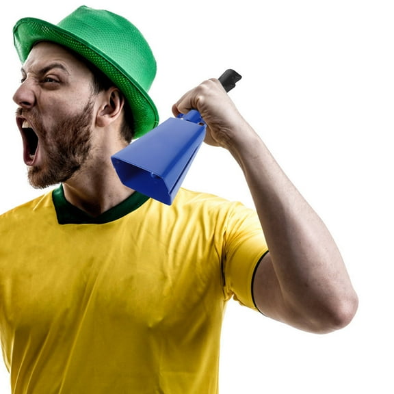 TABLETREANDS 1Set Durable Material Cowbell with Handle for Enthusiastic Users at Concerts 11.4x3x2in