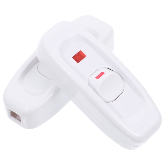 TABLETREANDS 2Pack White Rectangular Inline Cord Switch for Lighting Fixtures in Bedroom 7.1x2.6x2in