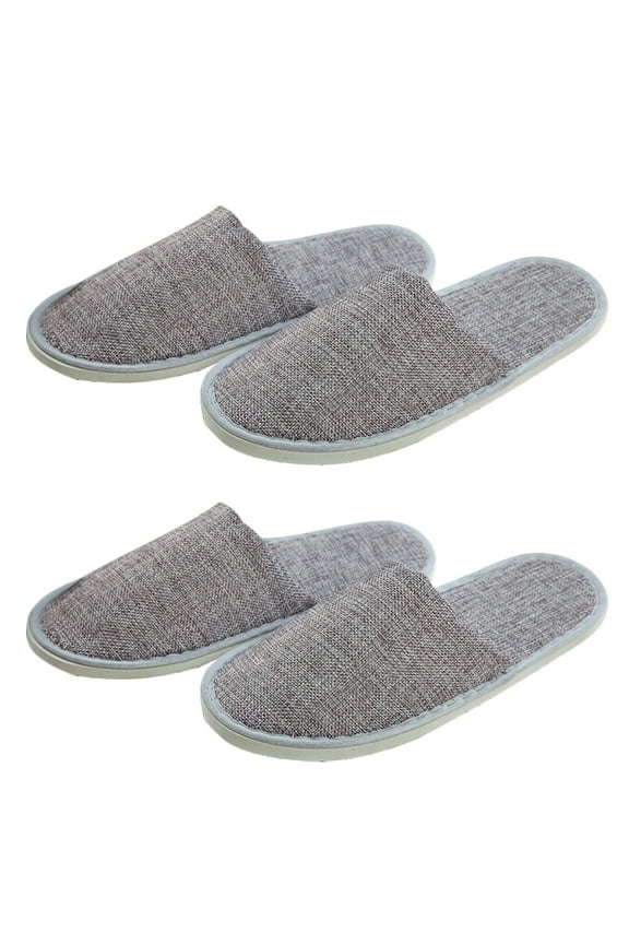 2Pairs Flat Disposable Slippers For Short Term Vacation Rentals