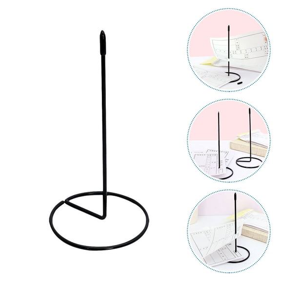 TABLETREANDS 2Pcs Paper Bill Holder Black Stainless Steel for Restaurant Supply