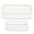 thumbnail image 1 of TABLETREANDS 2Pcs Small Folding Shelf White Rectangular Wall Mounted Storage For Bathroom Users 11.8x7.9x0.4In, 1 of 8