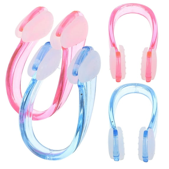 TABLETREANDS 4Pcs Blue Nose Plug for Adults Swimming with Humanized Design