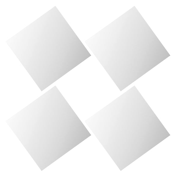 TABLETREANDS 4Pcs Full Length Mirror Self Adhesive Mirror Acrylic Silver for Wall Decoration