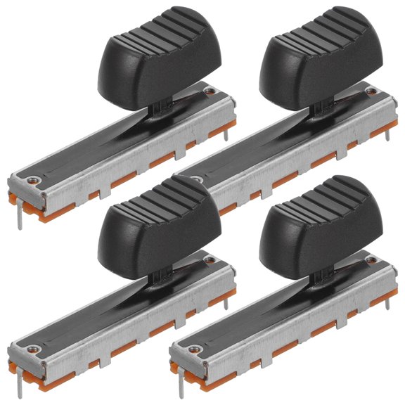 TABLETREANDS 4Pcs Metal Rectangular Slide Potentiometer Linear for Mixers Sound Card Consoles 1.8x1.1x0.4In