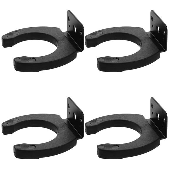 TABLETREANDS 4-Pack Microphone Wall Mounts for Audio Equipment Organization, Black, and Space-Saving Design