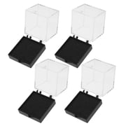 TABLETREANDS 4Pcs Nature Collector Box for Rock Collection with Sealing Performance Black Acrylic Suitable for Enthusiasts