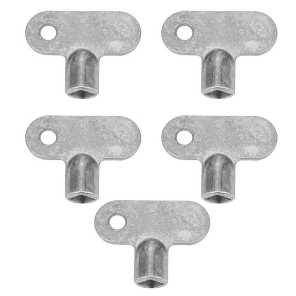 TABLETREANDS 5Pcs Radiator Bleeder Key Zinc Alloy for Plumbers Wrench Silver
