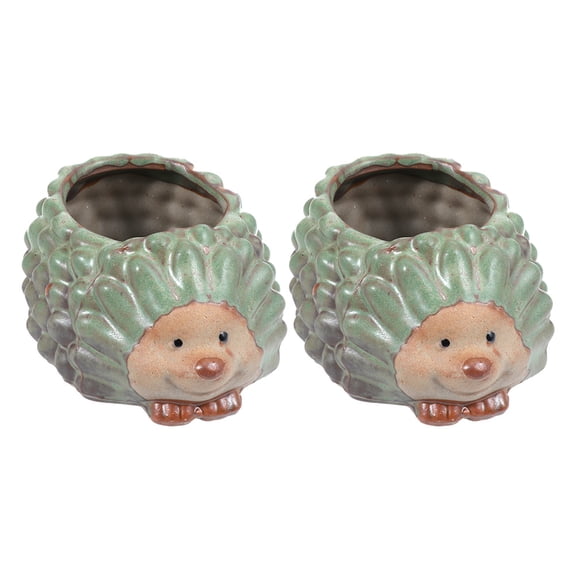 TABLETREANDS Animal Shape Succulent Flowerpot Green 2Pcs 3.1X4.3In