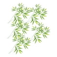 thumbnail image 1 of TABLETREANDS Bamboo Platter for Sushi and Sashimi 10Pcs Green Leaf Shape 52.5x26.5x1in, 1 of 8