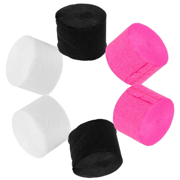 TABLETREANDS Craft Enthusiasts 6 Rolls Crepe Paper Streamers for Festival Parties present Wrapping