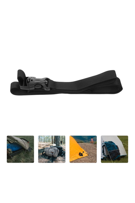 Luggage Band 1Set Black Nylon Webbing for Travel and Hiking