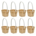 thumbnail image 1 of TABLETREANDS Rectangular Woven Flower Basket Khaki 8Pcs, 1 of 6