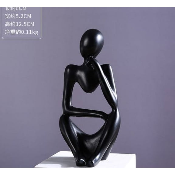 TABLETREANDS Resin Thinker Figurine Craft Desktop Bookshelf Decorative Sculpture 1 Set