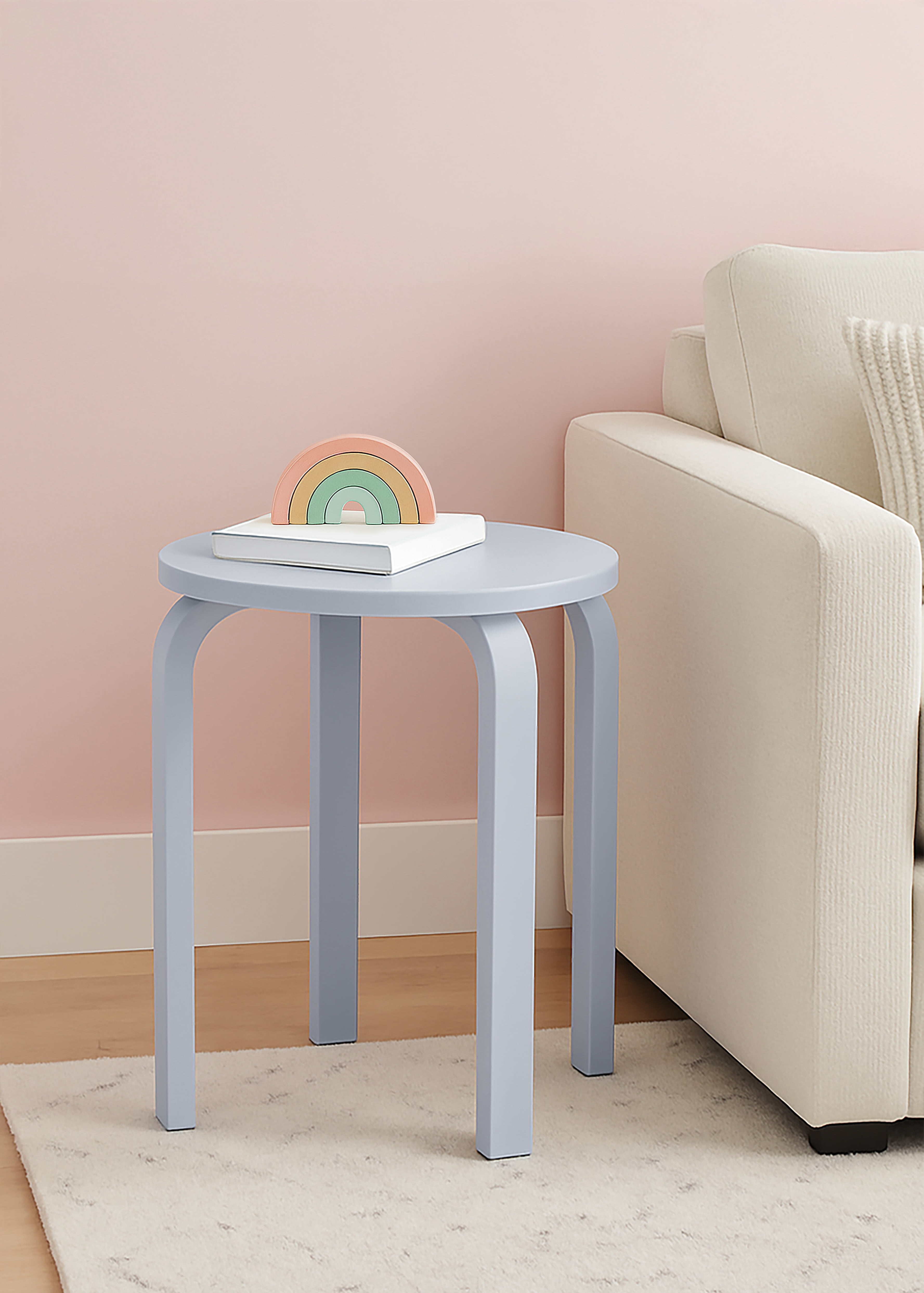 Mainstays Kids Wood Side Table, Halogen Blue