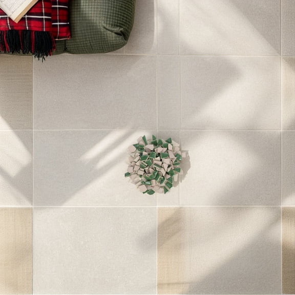 TABLZONE Green Ceramic Mosaic Tiles with Glossy Glaze, Unique Pattern for Kitchen, Bathroom, Wall & Floor Home Decoration