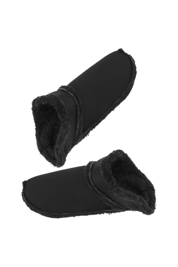 1 Pair Boot Liners for Women Black Fuzzy Warm Liner for Daily Use in Winter