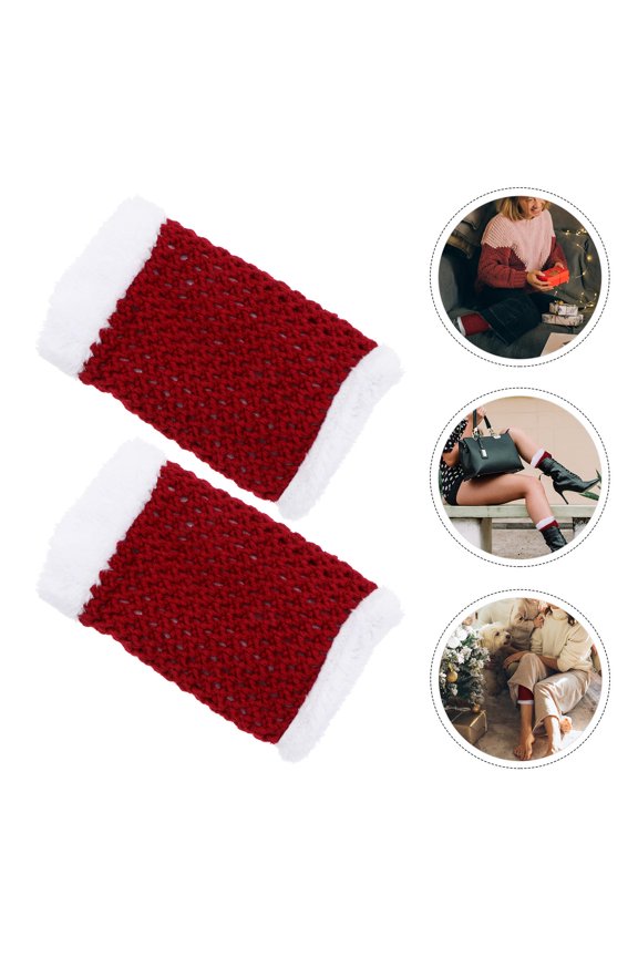 Womens Warm Acrylic Leg Warmers 1 Pair Dark Color Winter Accessories for Cold Weather Comfort and Style