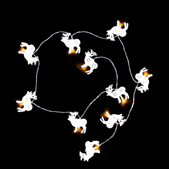 TABLZONE 1Pc Decorative White Xmas Elk Light ng Ideal for Christmas Fence and Porch Lighting