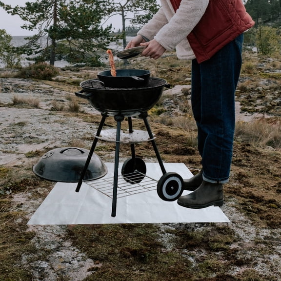 TABLZONE 1 Pc Insulation Fireproof Blanket Grey Protective Camping Barbecue